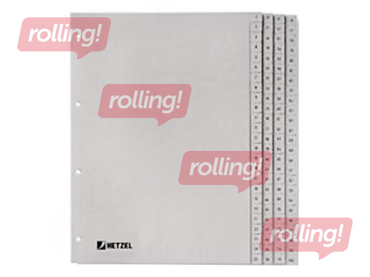 Vahelehed Bantex 1-100, A4, PP, hall