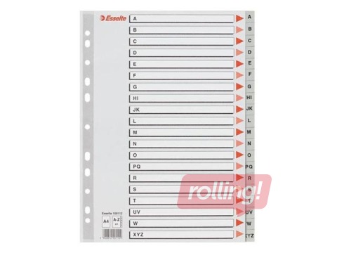 Index Esselte, A4, A - Z, grey