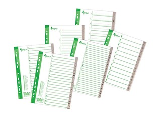 Document devider Forpus 1-10,  A4, PP, grey