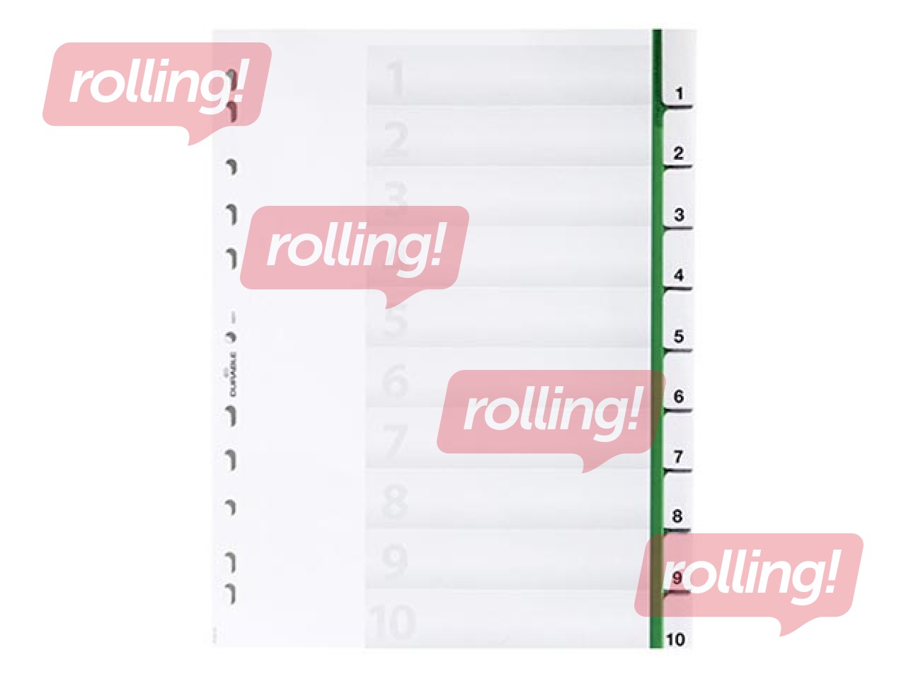 Document divider Durable, 10 chapters, A4 , with removable indices