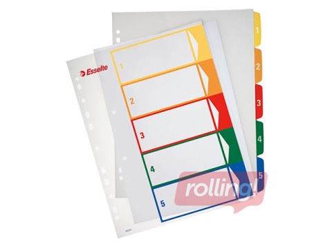 Document divider  Esselte Project  A4, 1-5, plastic