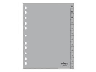 Vahelehed Durable 12-1, A4, PP, hall