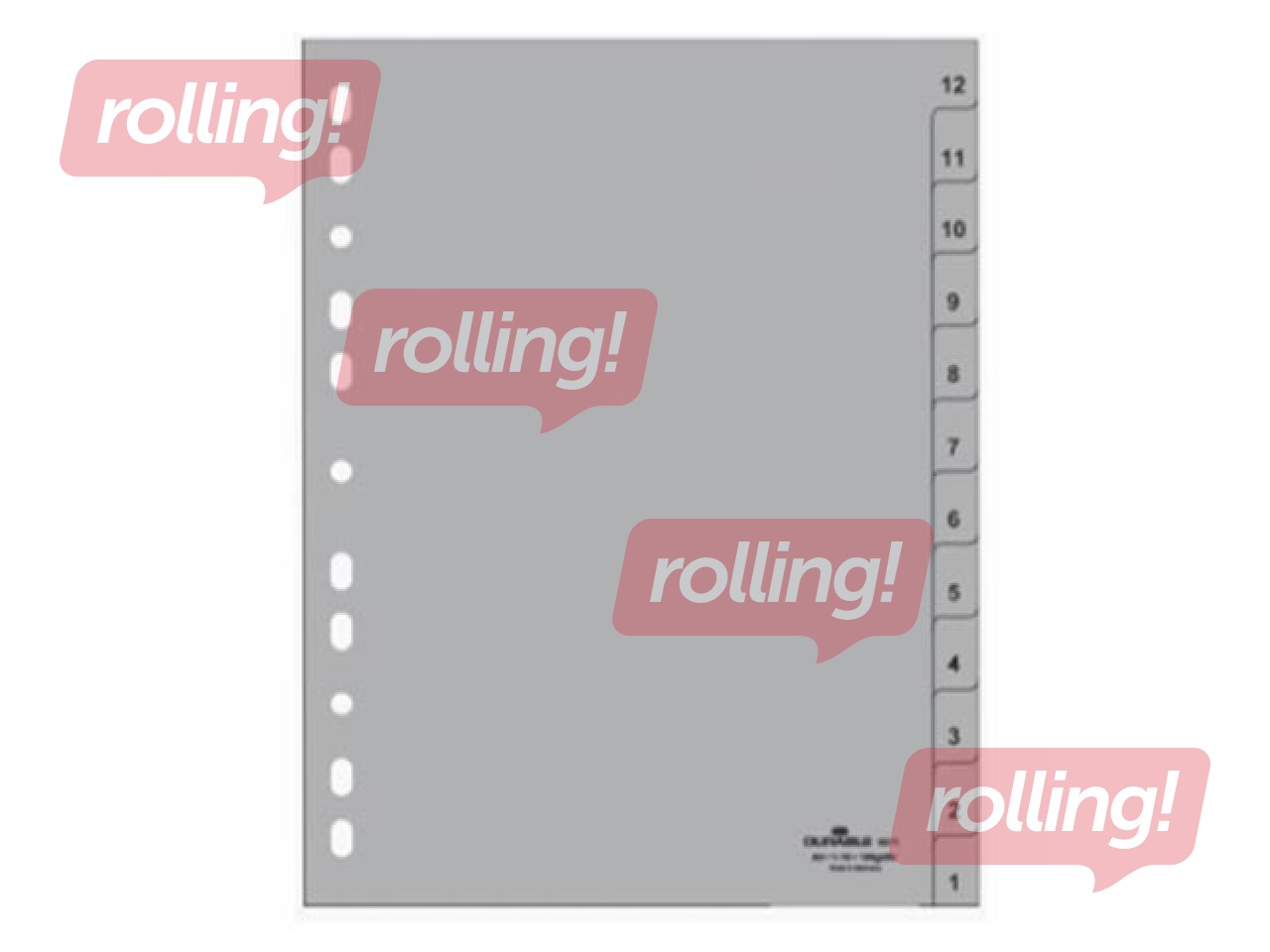 Vahelehed Durable 12-1, A4, PP, hall