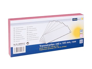 Interleaves Office Point, cardboard, 10.5x24 cm, pink, 100 pcs.