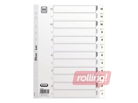 Vahelehed  Elba Strongline 12-1, A4, PP, hall