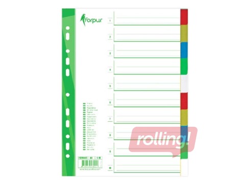Index Forpus, 1-20, A4, PP, coloured