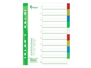 Vahelehed Forpus, 1-20, A4, PP, värvilised