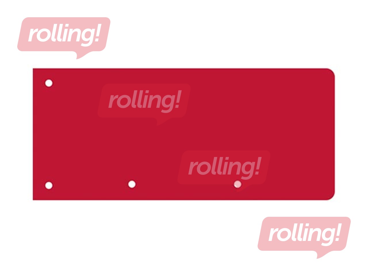 Starplapas, kartona, sarkanas, 10.5x24cm, 40 gab.