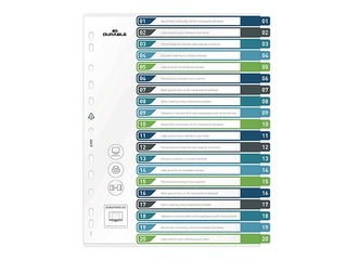 Document divider Durable1-20, A4+, PP, coloured