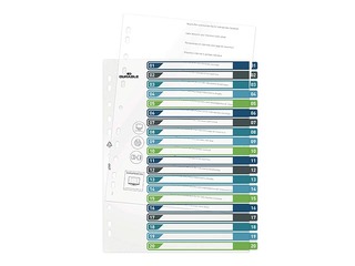 Разделитель документов Durable1-20, A4+, ПП, цветной
