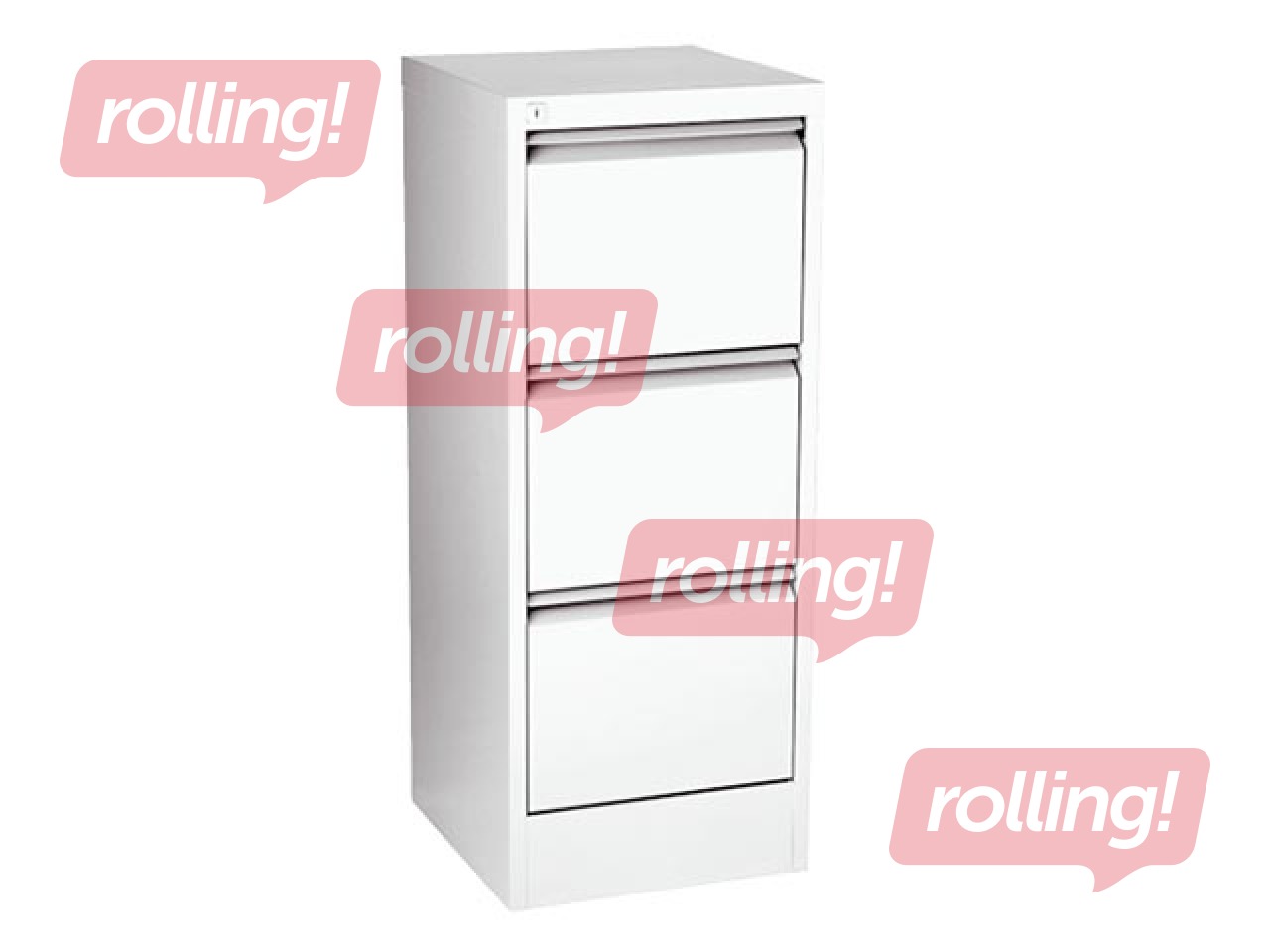 Esselte rippkaantekapp, metallist, 3 sahtlit, valge