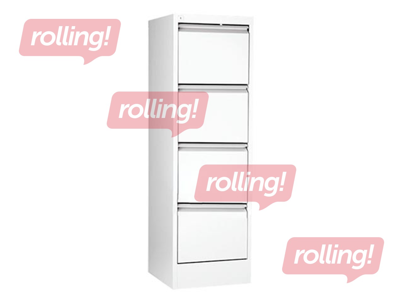 Esselte rippkaantekapp, metallist, 4 sahtlit, valge