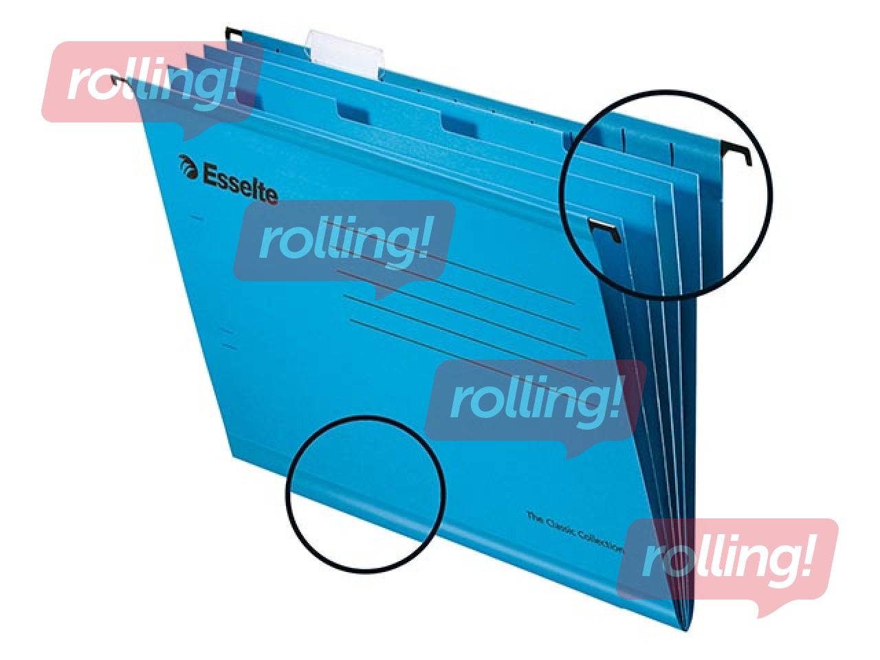 Rippkaaned jaotistega Esselte Pendaflex Standart, A4, sinine, 10 tk