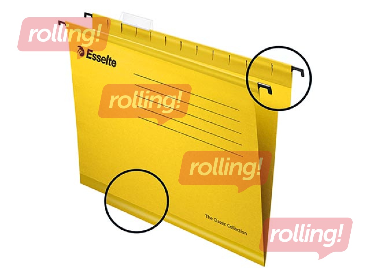 Подвесные папки Esselte Classic, желтые