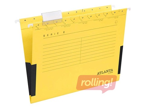 Hanging file folders Atlanta with closure on the side, yellow