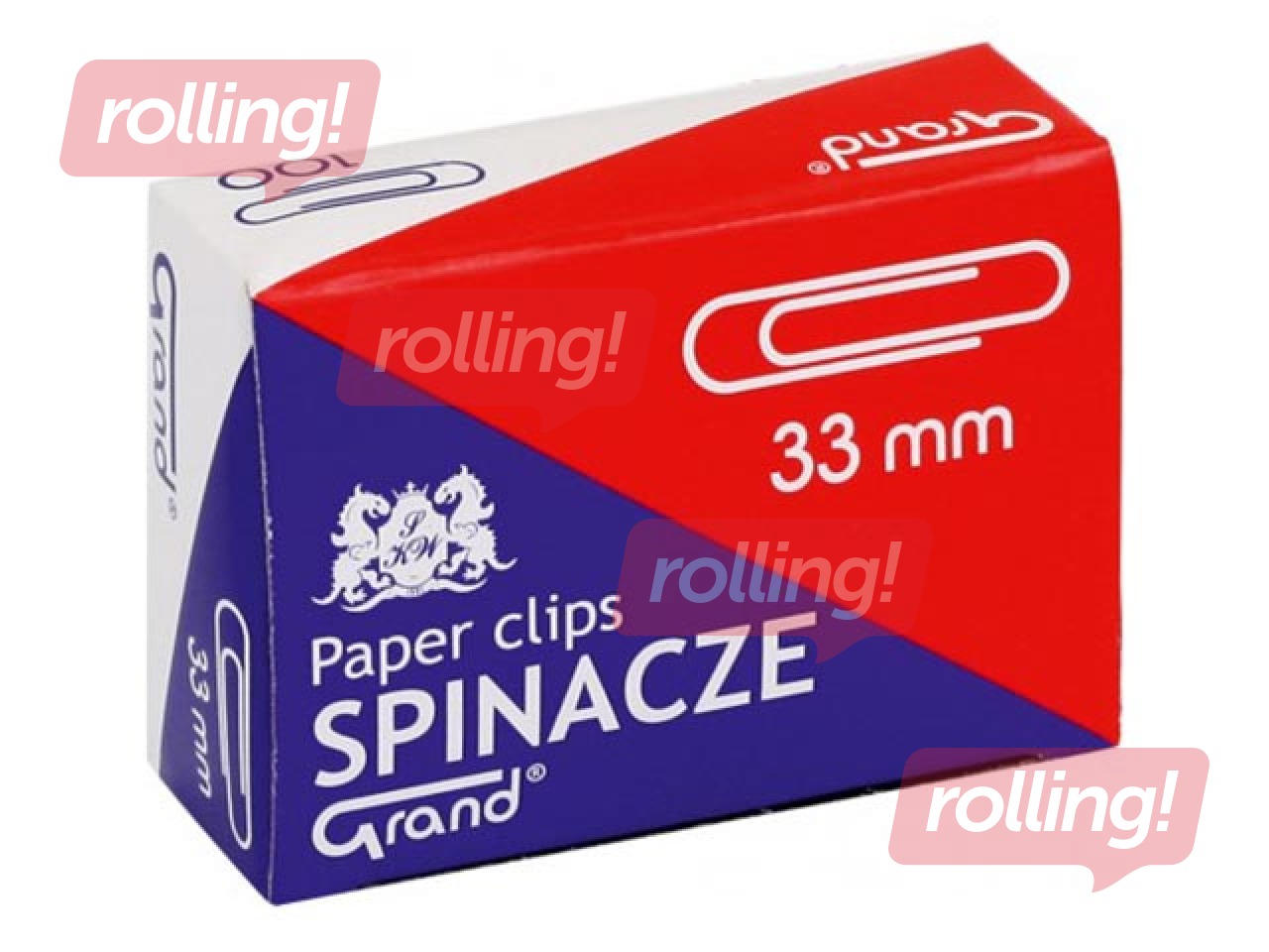 Kirjaklambrid Grand, 33mm, 100 tk.