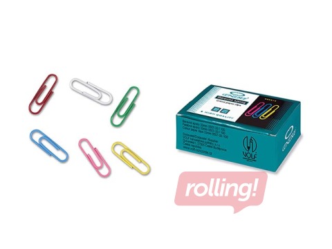 Kirjaklambrid Concorde, erinevad värvid, 33mm, 100 tk.