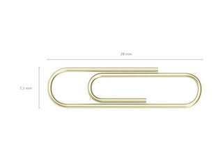 Saspraudes ErichKrause 28mm, zeltītas, 100 gab.