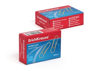 Saspraudes ErichKrause 28mm, zeltītas, 100 gab.