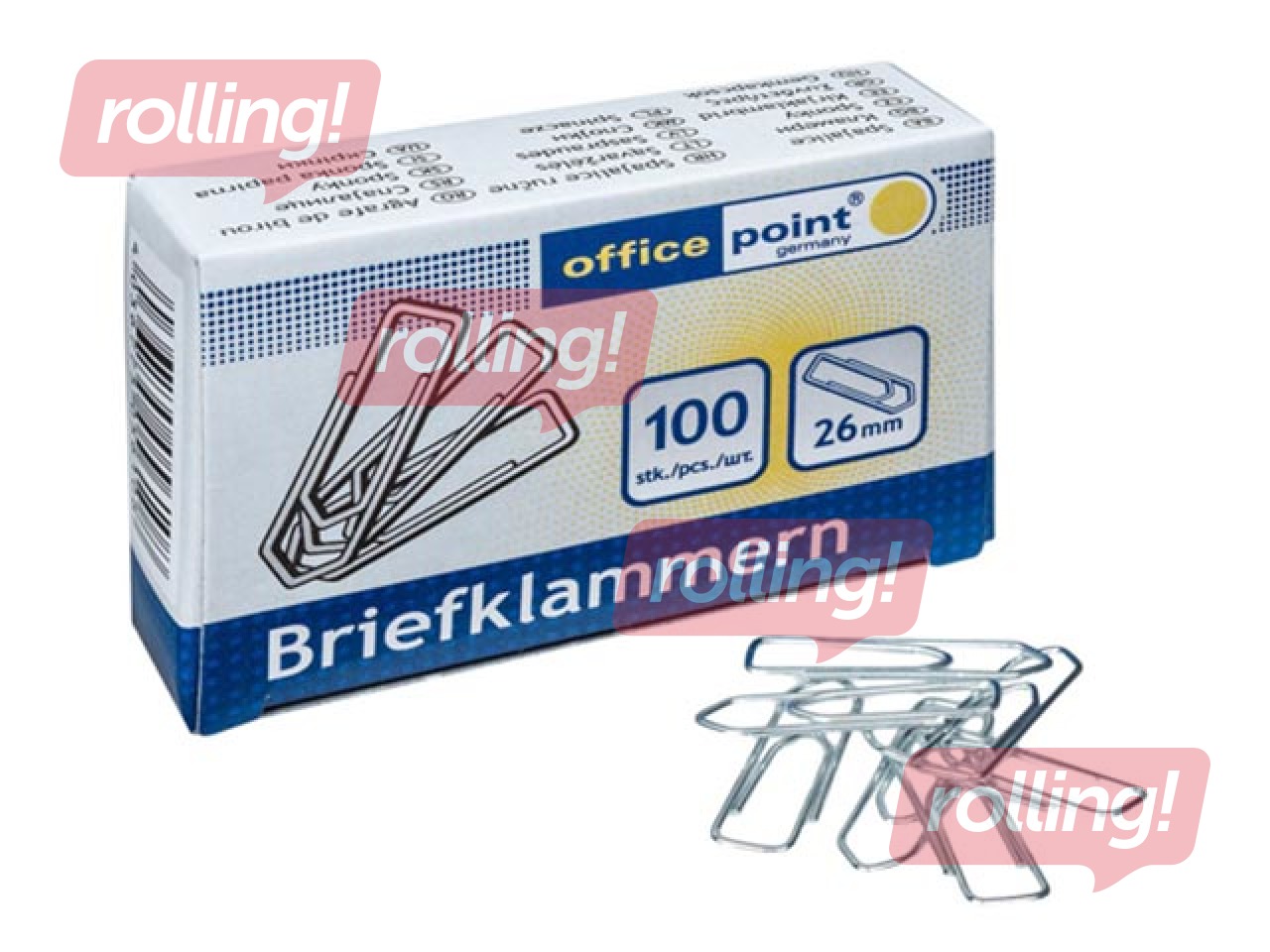 Kirjaklambrid Office Point, 26mm, 100 tk.