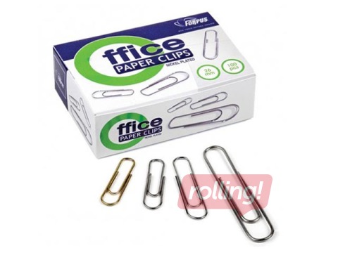 Kirjaklambrid Forpus 26mm, 100 tk.