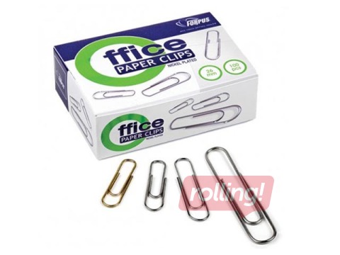 Paper clips Forpus, 28mm, 100 pcs.