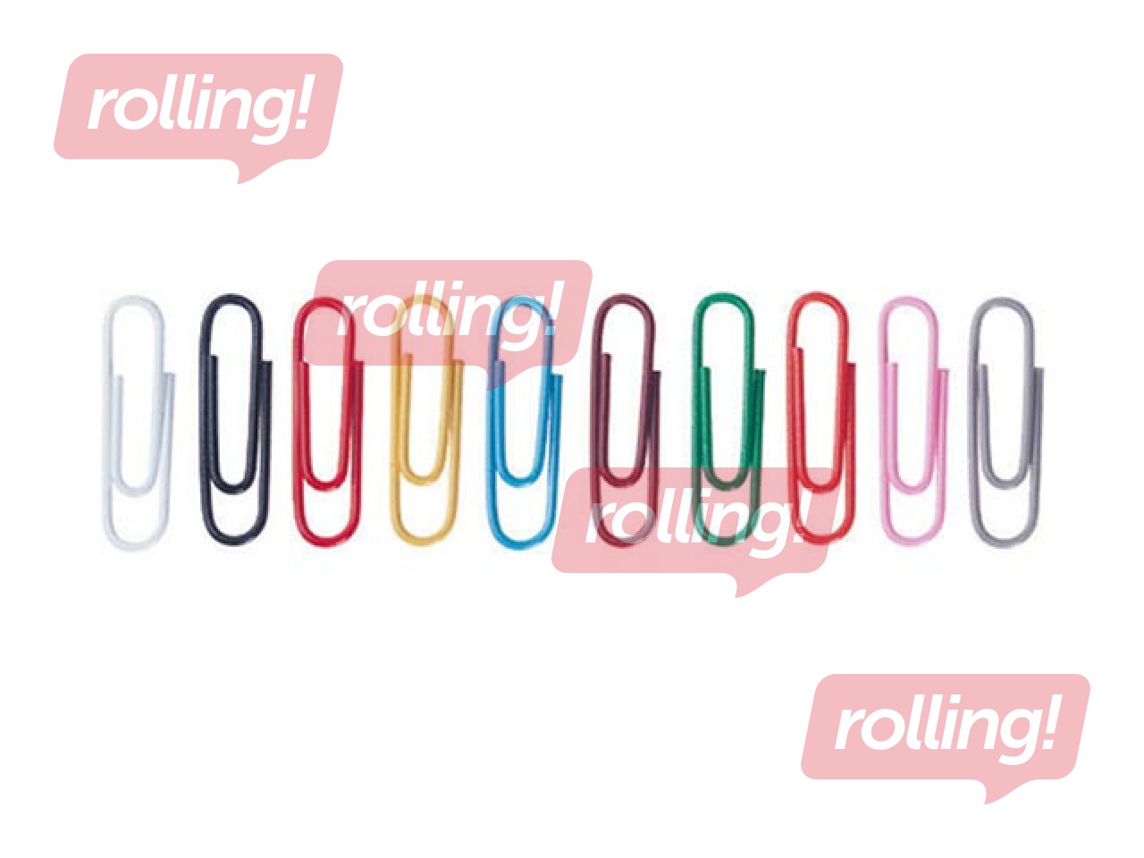 Kirjaklambrid ALCO, värvilised, 26mm, 100 tk.