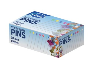 Stationery pins Forofis, assorted colors, 38mm, 100pcs.