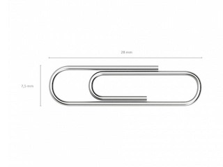 Paper clips ErichKrause, zinc plated, 28mm, 100 pcs.