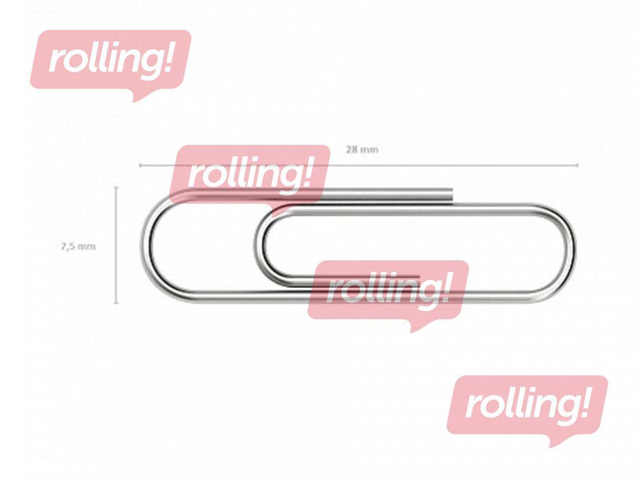 Paper clips ErichKrause, zinc plated, 28mm, 100 pcs.