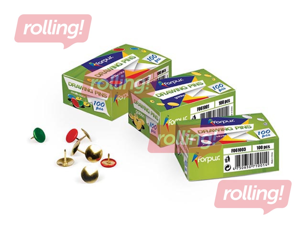 Knopkad Forpus, metall, kuldne,  9.5mm, 100 tk.