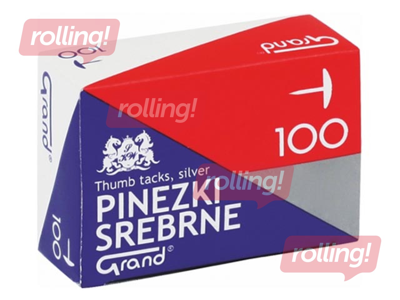 Knopkad Grand, hõbe, 100 tk.