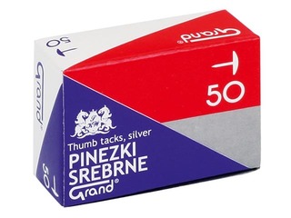 Drawing pins Grand, silver, 50 pcs.