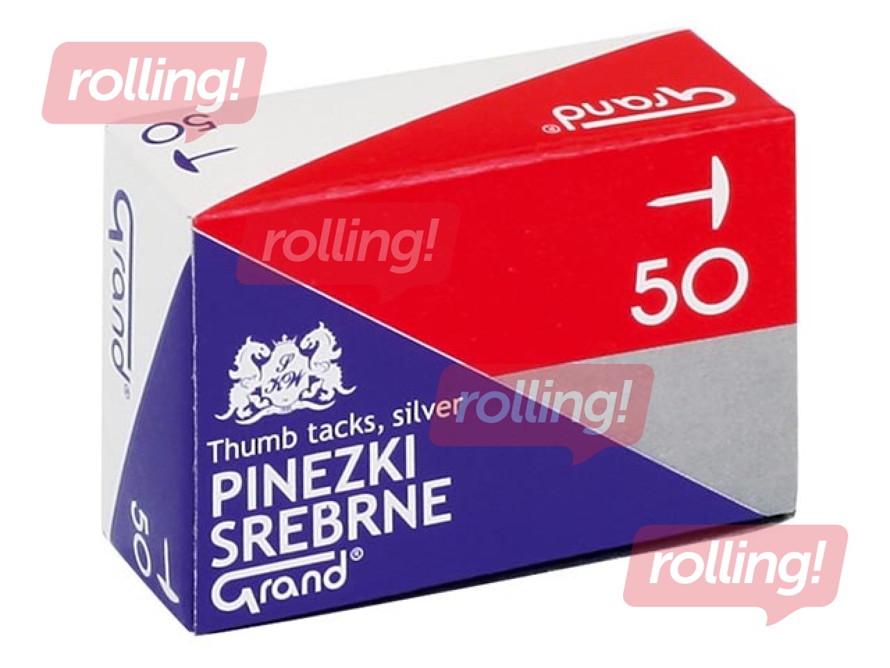 Knopkad Grand, hõbe, 50 tk.