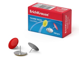 Knopkad ErichKrause, metall, värvilised, 15mm, 12 tk.