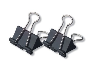 Klipši papīram Concorde, 15mm, melni, 12 gab.