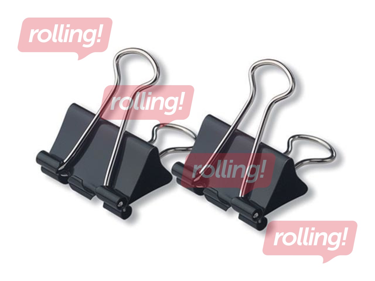 Klipši papīram Concorde, 15mm, melni, 12 gab.