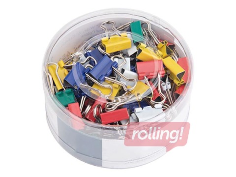 Зажимы для бумаги Alco, разных размеров, разных цветов, 42 шт.