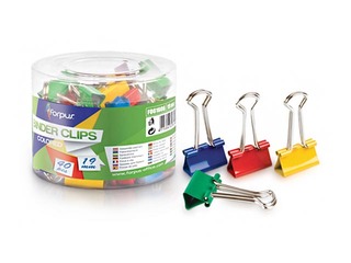 Binder Clips Forpus, 19mm, colored, 40 pcs.