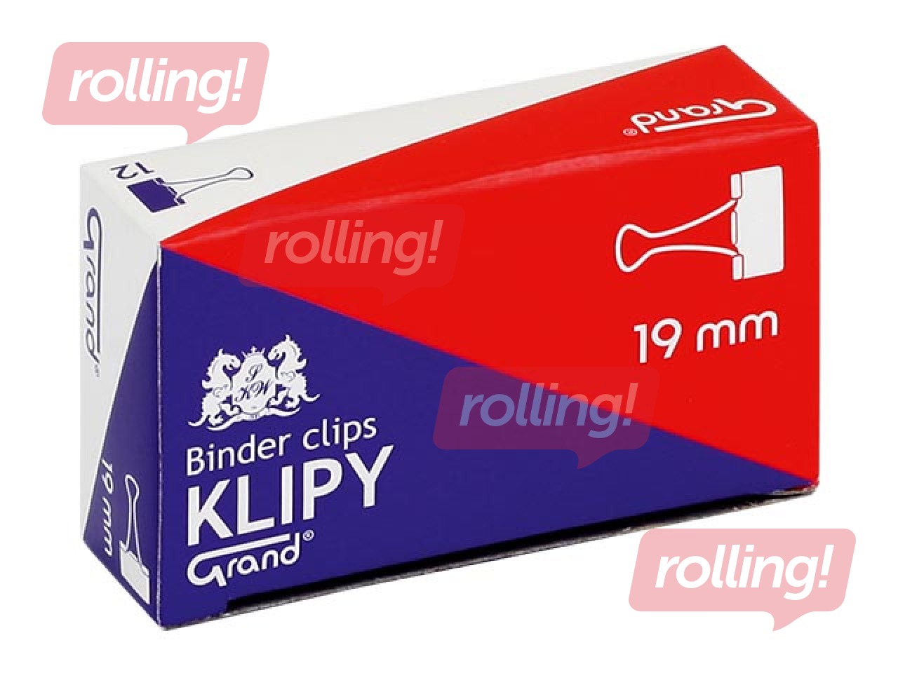 Vedruklambrid Grand, must, 19mm, 12 tk.