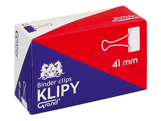 Paper Double clip Grand, 41mm, black, 12 pcs.