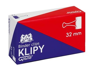 Vedruklambrid Grand, must, 32mm, 12 tk.