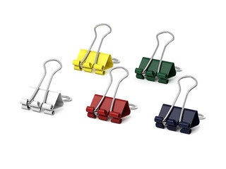 Binder Clips ErichKrause, 15mm, colored, 12 pcs.