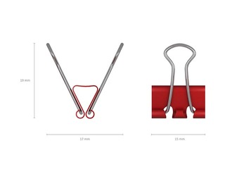 Klipši papīram ErichKrause, 15mm, krāsaini, 12 gab.
