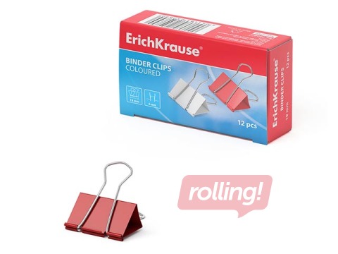 Klambrid ErichKrause, 19mm, värvilised, 12 tk.