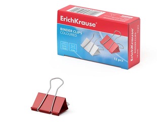 Klipši papīram ErichKrause, 19mm, krāsaini, 12 gab.