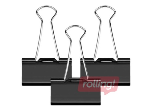 Binder Clips Forofis, 41mm, black, 12 pcs.