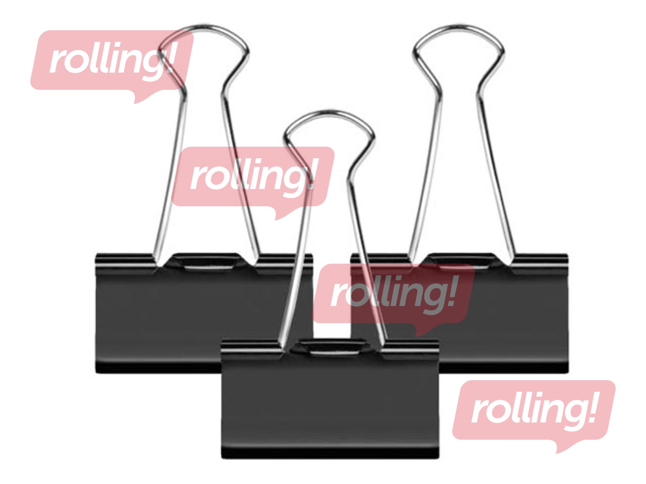 Binder Clips Forofis, 41mm, black, 12 pcs.