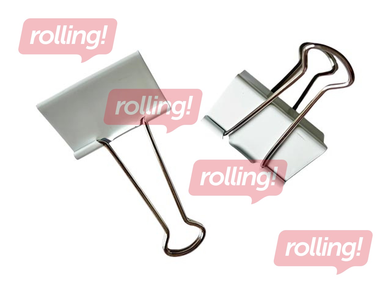 Binder Clips Alco, 51mm, white, 12 pcs.