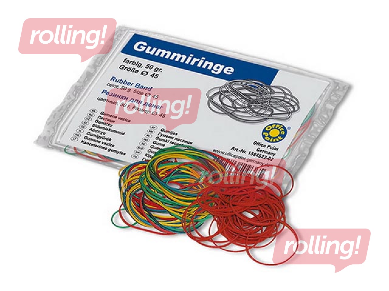 Rubber bands Office Point, 45 mm, 100 g.